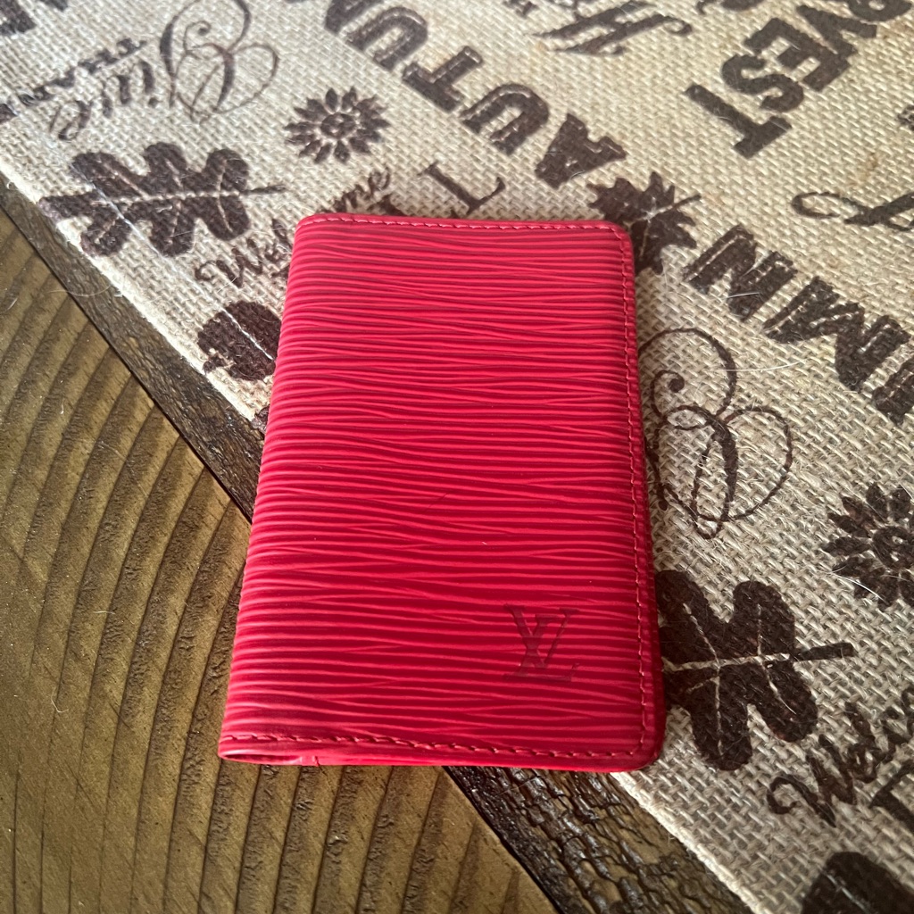 Louis Vuitton Small Red Epi Card Case